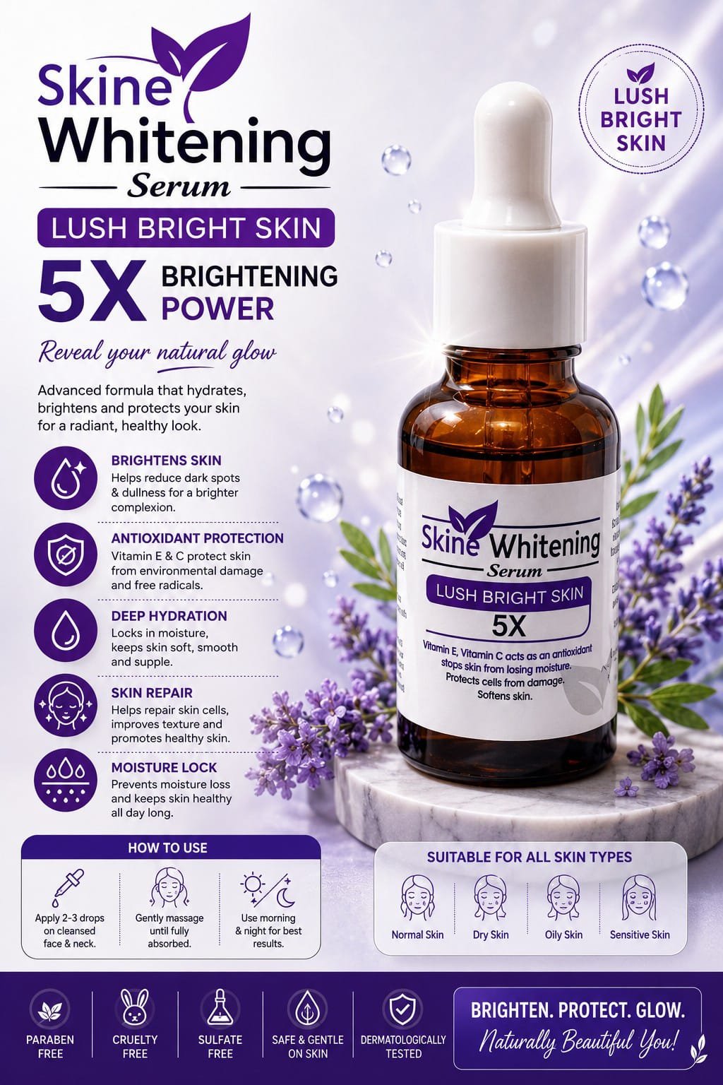 5x serum Lush Bright Skin 5X Whitening Serum